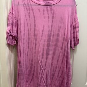 Colsie Pink Tie-Dye Short Sleeve Tee